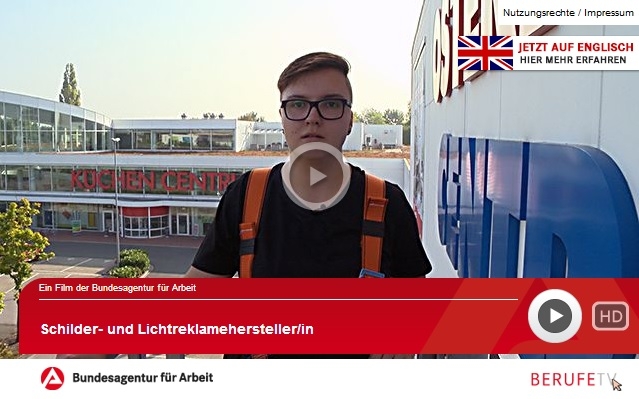 Ausbildungsfilm "Schilder- und Lichtreklamehersteller/-in"